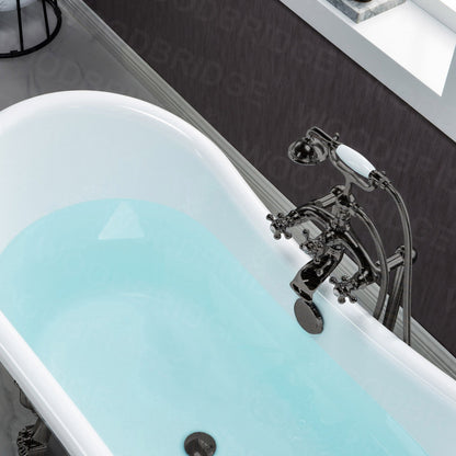 WOODBRIDGE 59" Heavy Duty Acrylic Double Slipper Clawfoot Bath Tub
