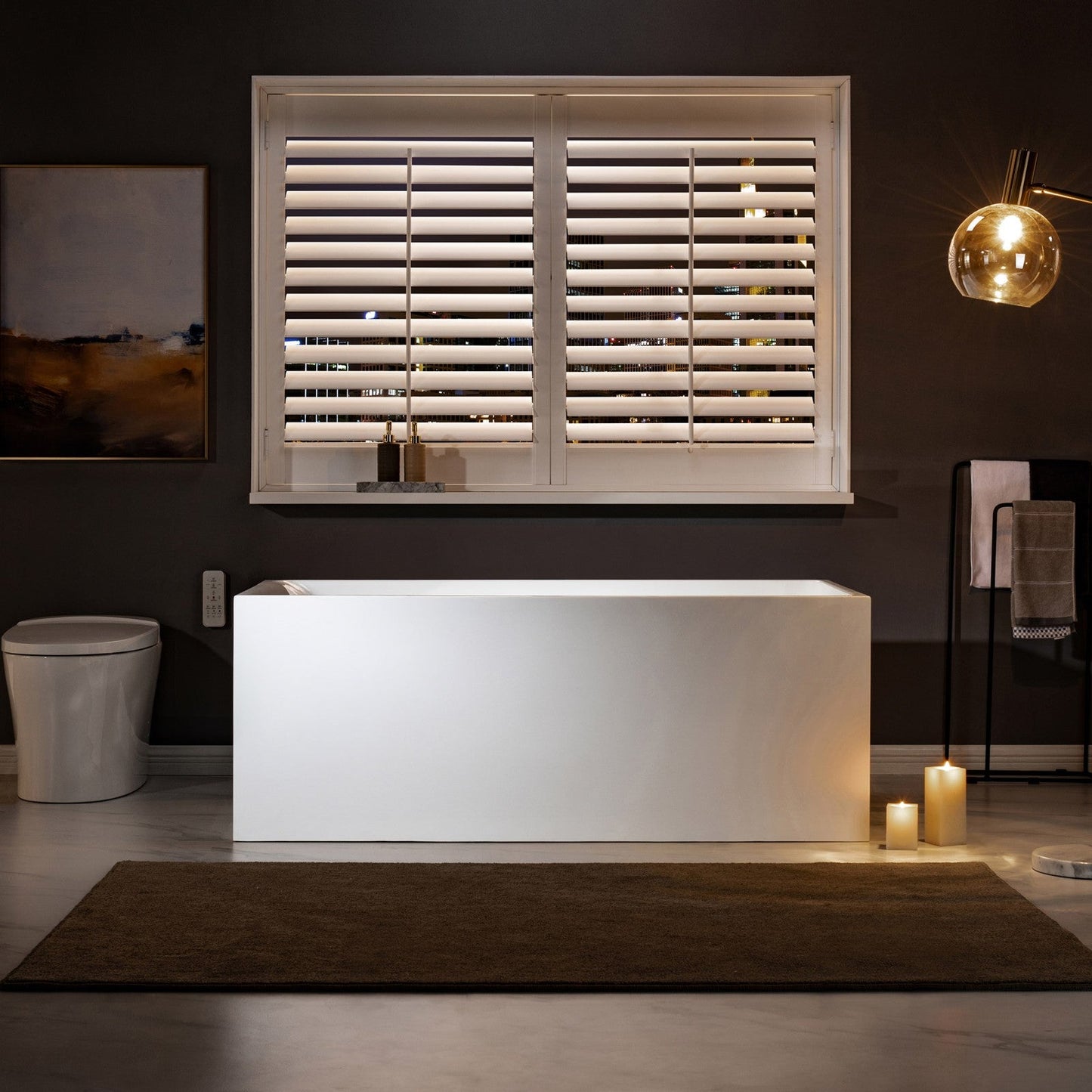 WOODBRIDGE 59" Acrylic Freestanding Bathtub Contemporary Soaking Tub