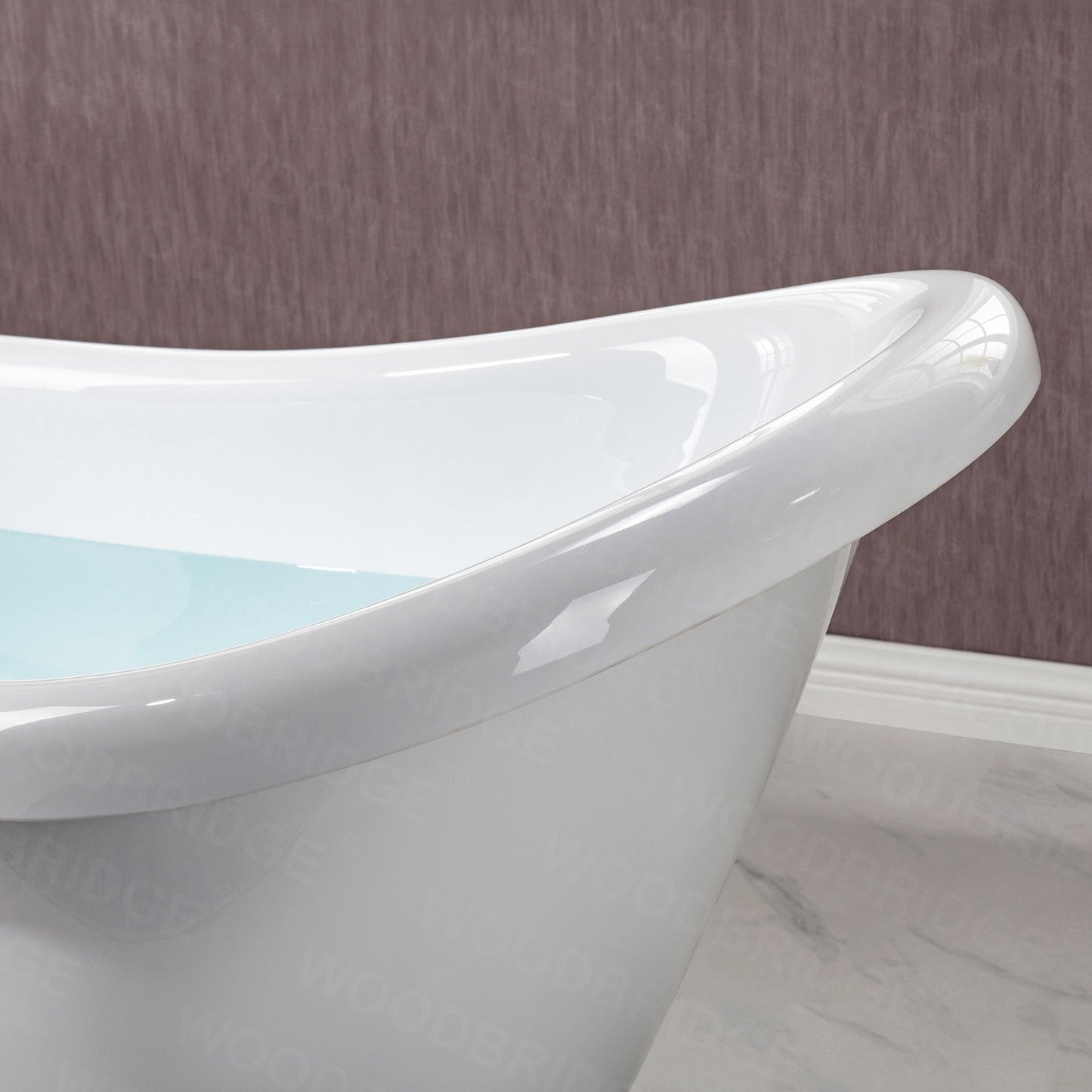 WOODBRIDGE 54" Heavy Duty Acrylic Slipper Clawfoot Bath Tub