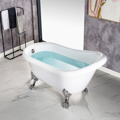 WOODBRIDGE 54" Heavy Duty Acrylic Slipper Clawfoot Bath Tub