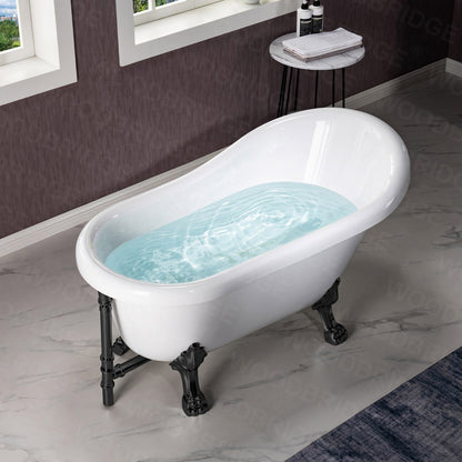 WOODBRIDGE 54" Heavy Duty Acrylic Slipper Clawfoot Bath Tub