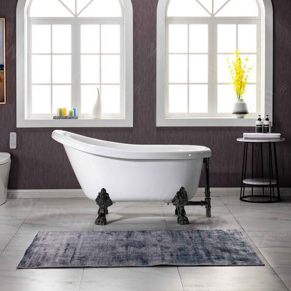 WOODBRIDGE 54" Heavy Duty Acrylic Slipper Clawfoot Bath Tub