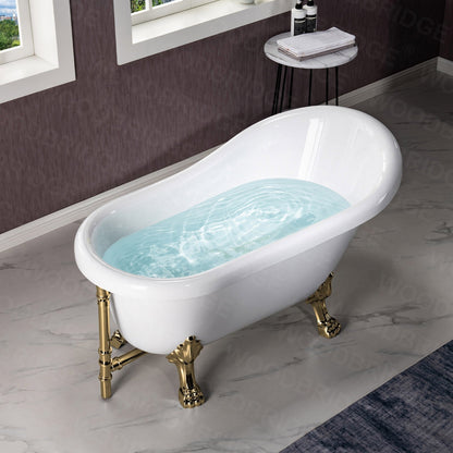 WOODBRIDGE 54" Heavy Duty Acrylic Slipper Clawfoot Bath Tub