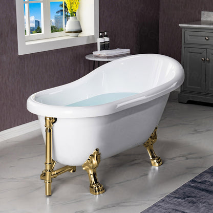 WOODBRIDGE 54" Heavy Duty Acrylic Slipper Clawfoot Bath Tub