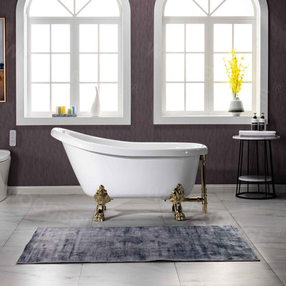 WOODBRIDGE 54" Heavy Duty Acrylic Slipper Clawfoot Bath Tub