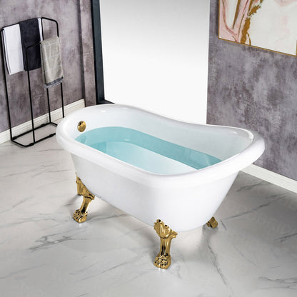 WOODBRIDGE 54" Heavy Duty Acrylic Slipper Clawfoot Bath Tub