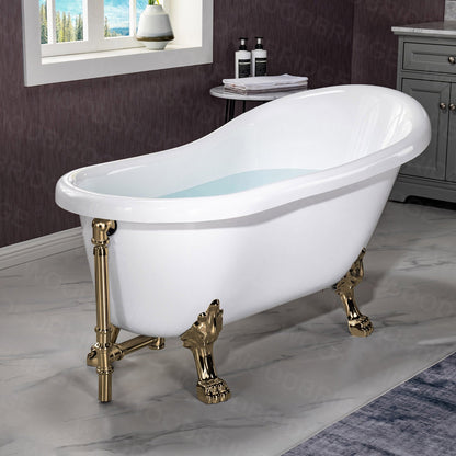 WOODBRIDGE 59" Heavy Duty Acrylic Slipper Clawfoot Bath Tub