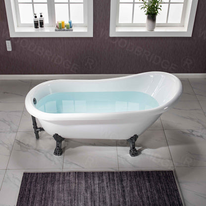 WOODBRIDGE 67" Heavy Duty Acrylic Slipper Clawfoot Bath Tub
