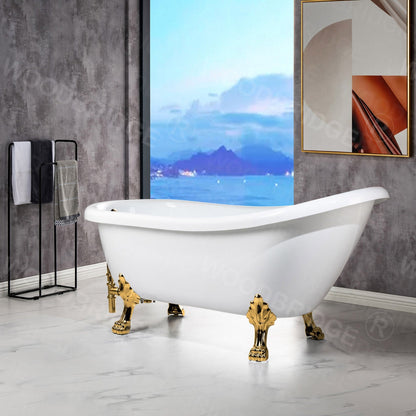 WOODBRIDGE 67" Heavy Duty Acrylic Slipper Clawfoot Bath Tub