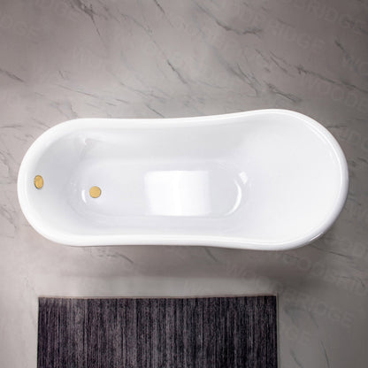 WOODBRIDGE 67" Heavy Duty Acrylic Slipper Clawfoot Bath Tub