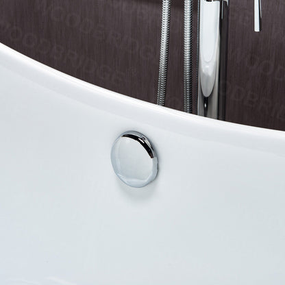 WOODBRIDGE 59" Heavy Duty Acrylic Double Slipper Clawfoot Bath Tub