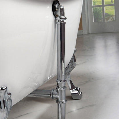 WOODBRIDGE 59" Heavy Duty Acrylic Double Slipper Clawfoot Bath Tub