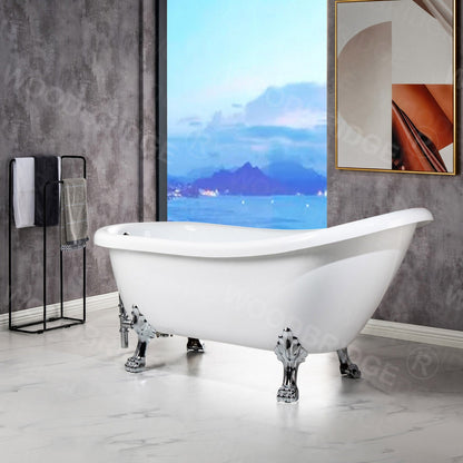 WOODBRIDGE 67" Heavy Duty Acrylic Slipper Clawfoot Bath Tub