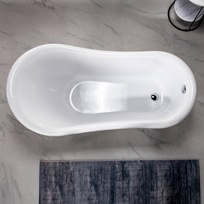 WOODBRIDGE 59" Heavy Duty Acrylic Slipper Clawfoot Bath Tub
