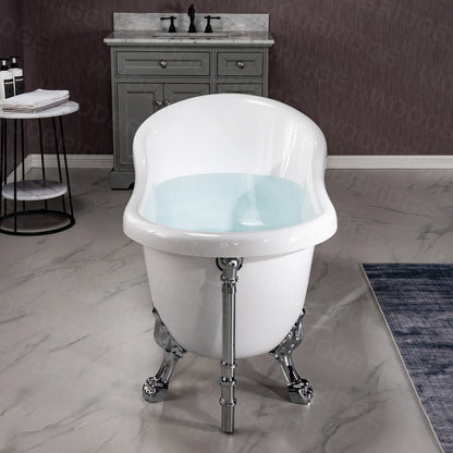 WOODBRIDGE 59" Heavy Duty Acrylic Slipper Clawfoot Bath Tub