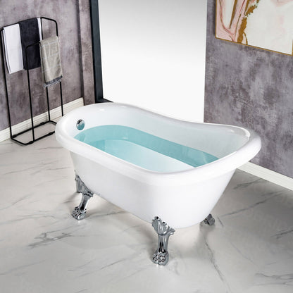 WOODBRIDGE 54" Heavy Duty Acrylic Slipper Clawfoot Bath Tub