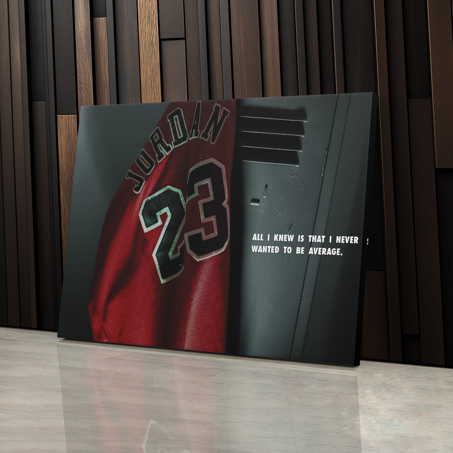 Michael Jordan Jersey Locker Room Canvas Poster – Wall Art Decor