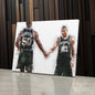 Tim Duncan & David Robinson Canvas Art – San Antonio Spurs Wall Decor