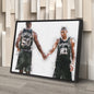 Tim Duncan & David Robinson Canvas Art – San Antonio Spurs Wall Decor
