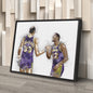 Magic Johnson & Kareem Abdul-Jabbar Canvas Art – Los Angeles Lakers Wall Decor