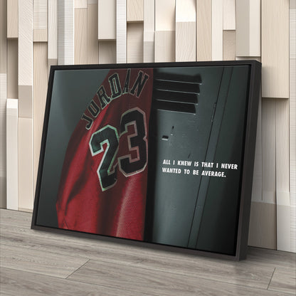 Michael Jordan Jersey Locker Room Canvas Poster – Wall Art Decor