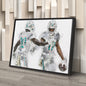 Tyreek Hill & Jaylen Waddle Canvas Art – Miami Dolphins Wall Decor