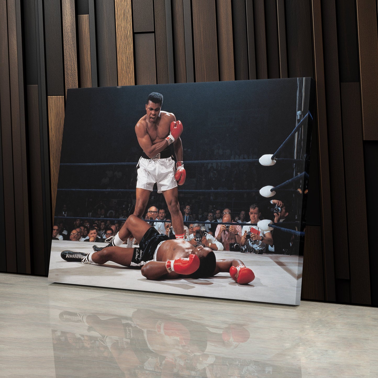 Muhammad Ali vs Sonny Liston Canvas – Phantom Punch Boxing Wall Art