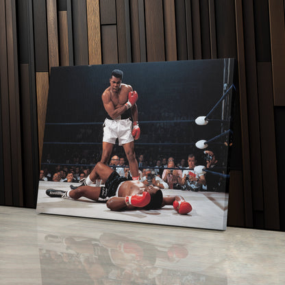 Muhammad Ali vs Sonny Liston Canvas – Phantom Punch Boxing Wall Art