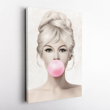 Brigitte Bardot Canvas Print – French Actress Wall Art for Home, Studio, or Salon
