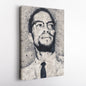 Malcolm X Canvas Art – Civil Rights Geometric Wall Decor
