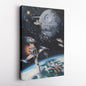 Death Star, Star Destroyer, Battle, TIE Interceptor Canvas Wall Art Decor - Star Wars Epic Art
