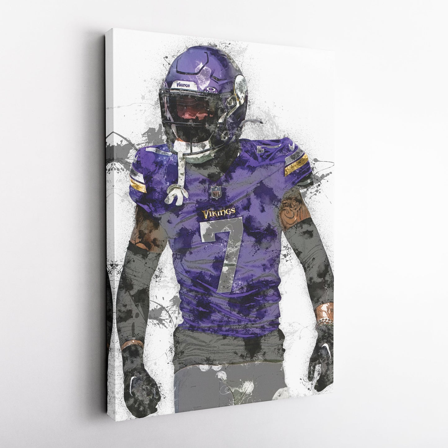 Byron Murphy Jr. Canvas Art – Minnesota Vikings Wall Decor
