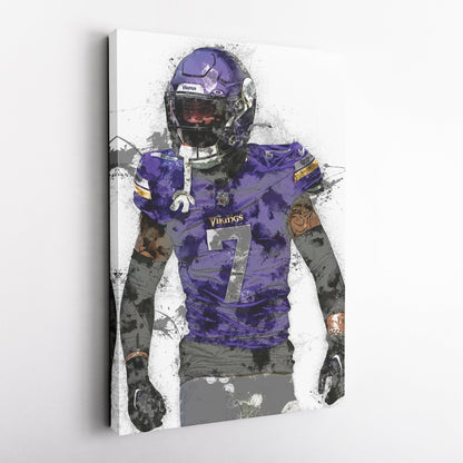Byron Murphy Jr. Canvas Art – Minnesota Vikings Wall Decor