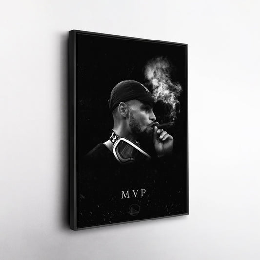 Stephen Curry Cigar Canvas – NBA Champion Wall Art