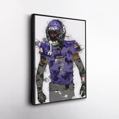 Byron Murphy Jr. Canvas Art – Minnesota Vikings Wall Decor