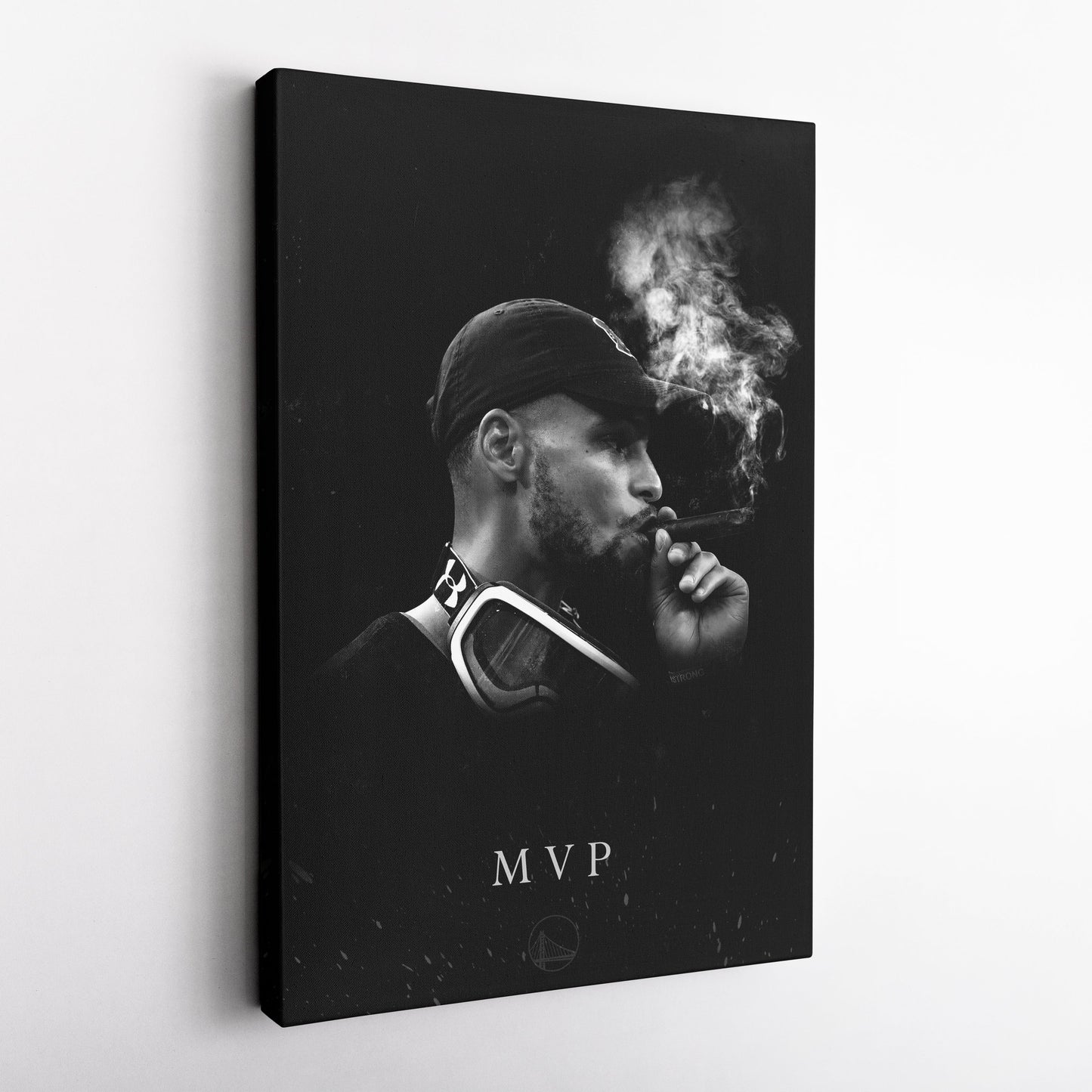 Stephen Curry Cigar Canvas – NBA Champion Wall Art