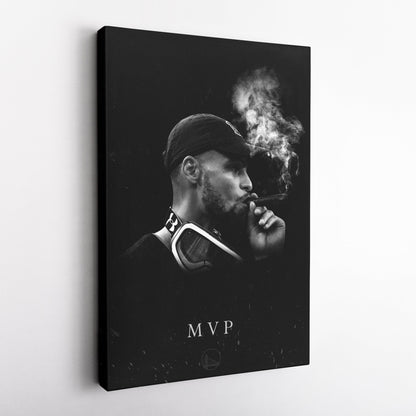 Stephen Curry Cigar Canvas – NBA Champion Wall Art