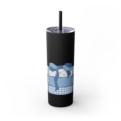 Customizable: Girly Book Club Skinny Tumbler with Straw, 20oz | Perfect for Events, Gifts, Coffee, and Summer Drinks