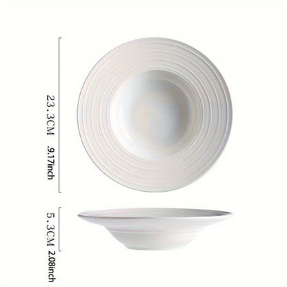 Elegant White Ceramic Salad Plates for Home  Restaurant