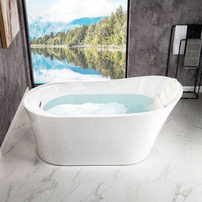 WOODBRIDGE 67" Acrylic Freestanding Bathtub Contemporary Soaking Tub