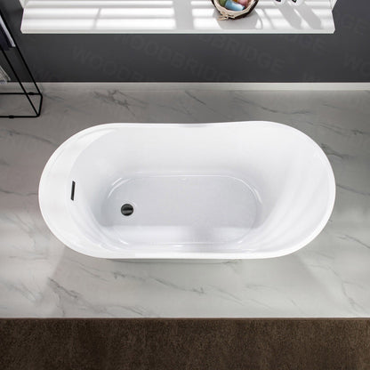 WOODBRIDGE 67" Acrylic Freestanding Bathtub Contemporary Soaking Tub