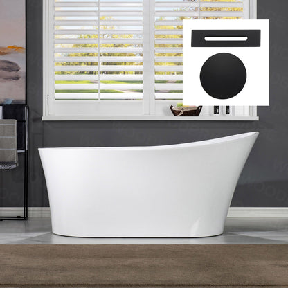 WOODBRIDGE 67" Acrylic Freestanding Bathtub Contemporary Soaking Tub