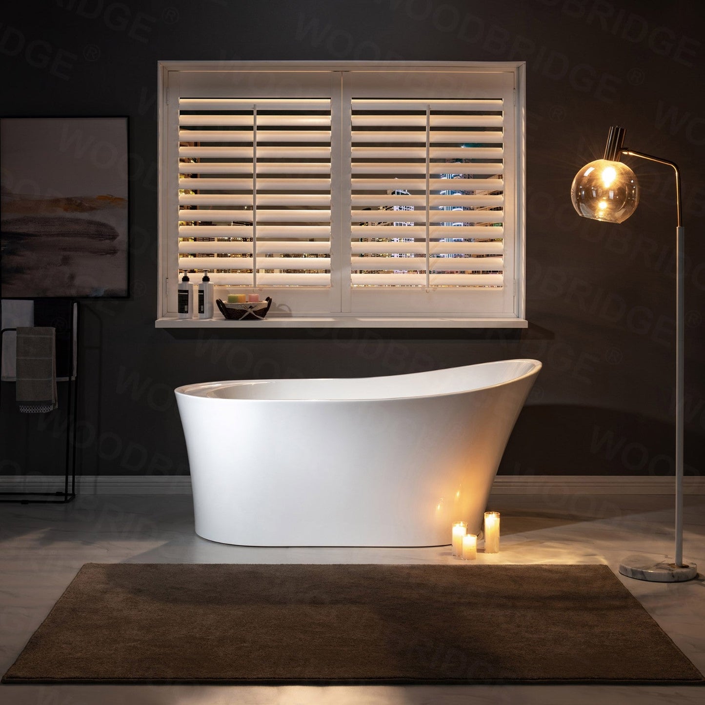 WOODBRIDGE 67" Acrylic Freestanding Bathtub Contemporary Soaking Tub