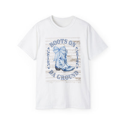 Western Song Cowboy Women's T-Shirt, Boots Graphic T-Shirt, Rural Lifestyle Top, Country Music Concert Apparel, Vintage Ranch Style Shirt