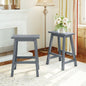 Farmhouse Rustic 2-piece Counter Height Wood Kitchen Dining Stools | Home Decor | Kitchen + Metal
