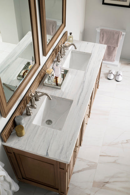 Bristol 72" Double Vanity Cabinet, Bright White