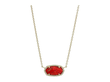 Kendra Scott Elisa Pendant Necklace - 14k Gold Plated Delicate Fashion Jewelry for Women