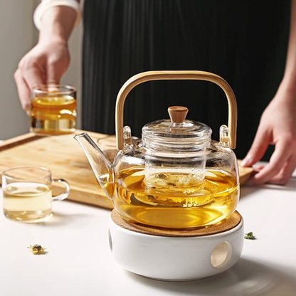 Bamboo & Borisil Glass Tea Kettle with Infuser