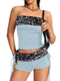 Valentine Leopard Costume - Strapless Crop Top and Low Rise Shorts - Club Going Out Outfit
