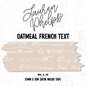 Oatmeal French Text 15mm washi